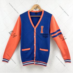 New Collection Custom Printed <b>Cardigan</b> v Neck Unisex Casual <b>Cardigan</b> <b>for</b> Spring Knitted Striped <b>Long</b> Sleeves Simple Fashion - Product Image 1