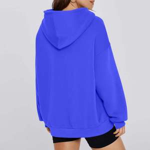 Pullover <b>Drop</b> Shoulder Cotton Polyester Hoodie Custom Logo Heavyweight Hoodie Warm Outdoor Running Loose Long Sleeve Hoodie - Product Image 3