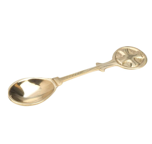 ชุดเครื่องใช้บนโต๊ะอาหารสำหรับร้านอาหารงานแต่งงานและจัดเลี้ยงทำจากทองเหลืองดีไซน์ชั้นนำช้อนออกแบบได้ตามต้องการ - Product Image 1