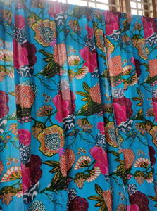 Cortinas opacas tejidas de algodón con estampado de frutas turquesa de temporada de otoño de lujo y cenefas para decoración de ventanas de sala de estar y dormitorio - Product Image 2