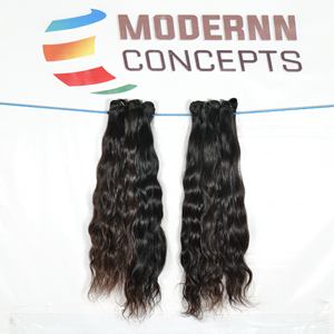 Barato crudo natural al por mayor de cabello humano virgen proveedor sedoso ondulado paquetes 100% extensiones de cabello humano indio sin procesar - Product Image 5