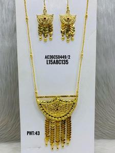 Nuevo estilo de diseño Chik Set con pendientes Joyas árabes chapadas en oro - Product Image 1