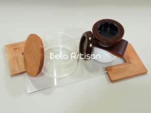 Ensemble brûleur d'encens et plateau en bois incrusté de style moyen-oriental pour les espaces de vie, les chambres d'hôtel ou les tables de restaurant – Inde - Product Image 5