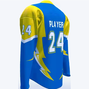 Camisetas de Hockey Personalizadas de Fábrica, Sublimación, Transpirables, de Secado Rápido, 100% Poliéster, para Práctica de Hockey sobre Hielo - Product Image 6