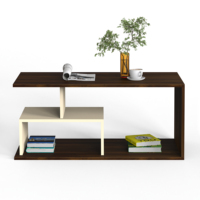 Table basse/console minimaliste en bois d'ingénierie Smohn pour salon (érable brun et beige)