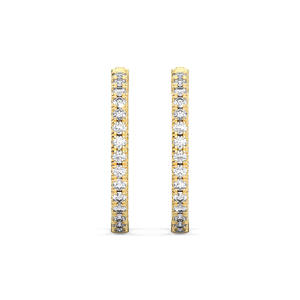 Sophisticated 2.00Ct Round Lab Grown Diamond Hoop <b>Earrings</b> 14K Gold Out <b>Hinged</b> WholeSale OEM - Product Image 6