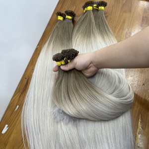 Venta al por mayor K U I V punta plana queratina calidad superior natural recto alta calidad mejor color eslavo ruso extensiones de cabello humano - Product Image 4