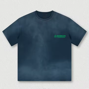 T-shirts à manches courtes pour hommes, coupe classique, col rond, 100% coton, respirants, séchage rapide, anti-rides, vêtements décontractés - Product Image 3