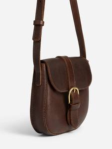 Bolso Bandolera de Cuero Genuino Marrón Oscuro para Mujer, Bolso Cruzado Vintage con una Sola Correa, Cierre de Cremallera, Resistente al Agua, Bonito y Pequeño, Ideal para Regalo - Product Image 6