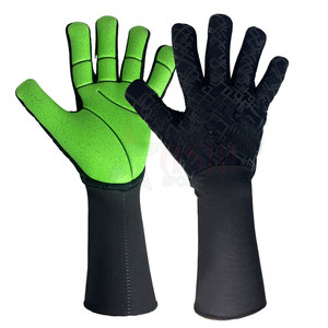 Gants de gardien de but de football en cuir à haute adhérence, ajustement ergonomique, antidérapants, coupe-vent, pour l'extérieur - Product Image 1