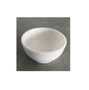 New Handmade Lightest <b>pink</b> Color Coated Marble Serving <b>Bowl</b> Single Piece with Large Size Marble Stand at Very Great Cost - Product Image 4