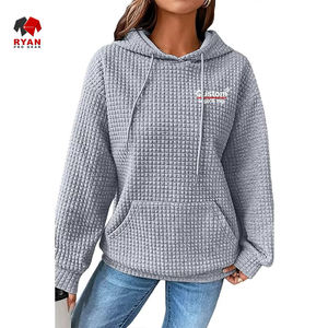 เสื้อมีฮู้ดสำหรับผู้หญิงเสื้อมีฮู้ดผ้าปะเย็บขนาดใหญ่พิเศษโลโก้ออกแบบได้ตามต้องการระบายอากาศ - Product Image 4