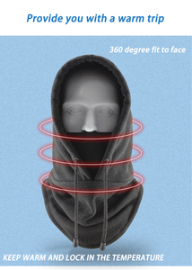 Nouvelle mode Polaire polaire intégrale pour le ski, thermique, chaude, broderie personnalisée, balaclavas - Product Image 4