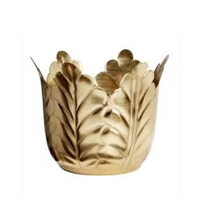 Bol de service en aluminium plaqué or polonais de haute qualité avec une surface réfléchissante luxueuse - Product Image 1