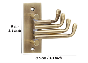 Estantes de gancho de pared de latón Premium con detalles hechos a mano para el diseño de almacenamiento interior del hogar con tema victoriano - Product Image 3