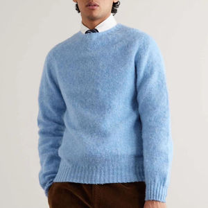 Pull en cachemire et laine de luxe pour homme de haute qualité, surdimensionné, tricoté, décontracté, pour l'hiver, anti-rétrécissement, coupe ajustée, confortable, respirant - Product Image 1