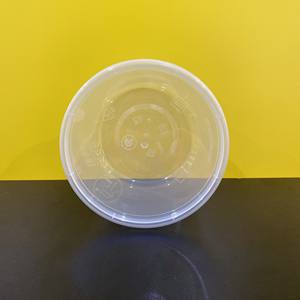 Qualité supérieure Logo personnalisé 500ml Boîte en plastique de forme ronde d'injection jetable pour aliments/fruits/salade avec couvercle transparent - Product Image 4