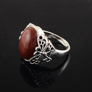 Red Onyx Gemstone 925 Sterling <b>Silver</b> <b>Ring</b> Fine Jewelry with Bezel Setting Wholesale for <b>Men</b> Women Birthday Parties - Product Image 2