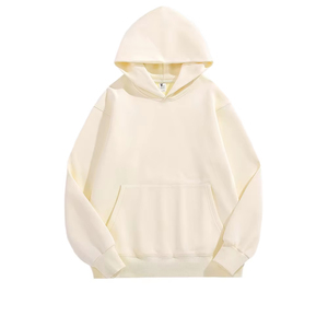 เสื้อมีฮู้ดผ้าฟลีซ GSM รุ่น400ออกแบบได้ตามต้องการเสื้อสวมหัวโอเวอร์ไซส์เปล่ามีไหล่ตกและพิมพ์โลโก้พัฟสำหรับทุกเพศ - Product Image 2