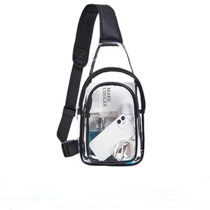 حقيبة كتف جديدة عصرية بتصميم كرتوني كبيرة وشفافة ومقاومة للماء بسحاب للجنسين بألوان حلوى سعة 20-36 لتر من البلاستيك الناعم للشاطئ والاستحمام - Product Image 5