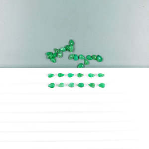 Émeraudes zambiennes naturelles calibrées en forme de poire 3x5mm, pierres précieuses facettées naturelles pour la création de bijoux, prêtes à l'emploi - Product Image 3
