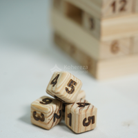 Genga Classic Set de blocs en bois fabriqués à la main pour les enfants et les familles Jeu d'empilage et d'équilibrage avec dés