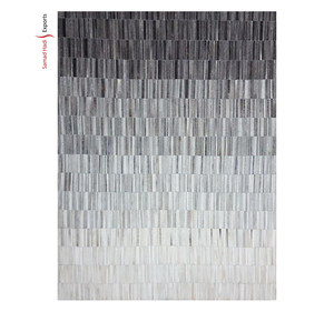 Top vente de luxe de haute qualité Rexine tapis en cuir brodé vache conception esthétique tapis ensemble vente en gros sur tapis populaire - Product Image 1