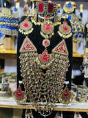 Ensemble de bijoux élégants pour femmes afghanes en acier inoxydable islamique avec cristaux en strass, designs tendance pour les mariages, les festivals et les fêtes - Product Image 2