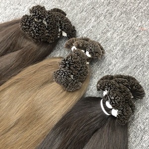 VQ Hair Qualité supérieure 100% Extensions humaines vietnamiennes vierges Kératine Pointe plate Cuticule alignée Machine Double trame Toutes les couleurs - Product Image 4