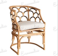 Chaise de jardin en bambou de style ferme moderne et élégante, sculptée à la main, portable, écologique, légère, pour villa, cour, salle à manger, salon