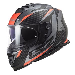 LS2 STORM 2 RACER MAT titanio-NEON TURUNCU KASK - Product Image 2