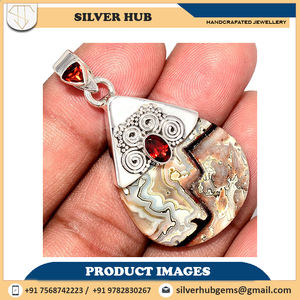 ที่ไม่ซ้ำกัน925เงินสเตอร์ลิงเม็กซิกันลากูน่าลูกไม้และโกเมนเครื่องประดับจี้เพื่อขายในราคาที่ดีที่สุด - Product Image 4