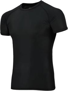 Ensemble de t-shirt et short de sport pour homme, respirant, décontracté, tricoté, à séchage rapide, compression, vêtements de sport, salle de sport, fitness - Product Image 2