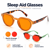 Lunettes anti-lumière bleue pour le sommeil avec verres rouge-orange, lunettes personnalisées pour la routine nocturne, fournisseur OEM ODM