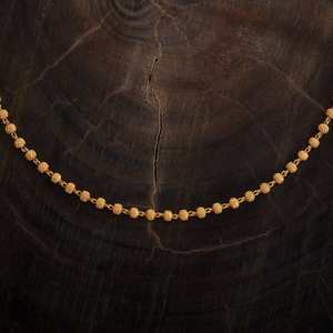 Antique <b>Chain</b> 172677 Gold & Rhodium Plated Ball Number <b>Cross</b> Religious Style for Party and Anniversary - Product Image 3