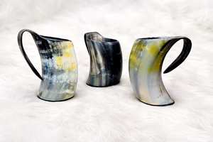 Taza de Cuerno de Búfalo Natural de Calidad Superior con Asa, Hecha a Mano por Artesanos, Personalizable para Cerveza, Vino, Hidromiel y Cerveza Alemana - Product Image 5