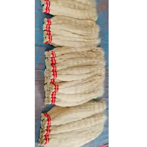 ผมสีบลอนด์ที่มีเนื้อเรียบเนียนทำจากผมชาวอินเดียปลายหนาเต็ม - Product Image 1