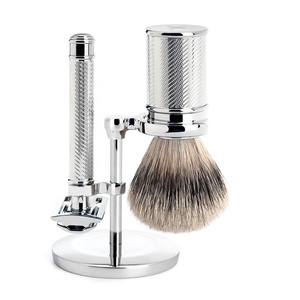 Kit Profesional de Afeitado con Doble Cuchilla de Seguridad para Rostro, Cuerpo y Axilas Masculinas - Product Image 1