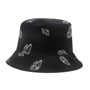 Chapeau seau en coton unisexe tissu velours logo personnalisé imprimé papillon top vente mode extérieure pour un usage décontracté produit OEM - Product Image 6