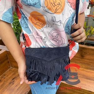 2024 moda mujer Sling bandolera señoras alta calidad gamuza cuero flecos pequeño bolso de hombro señoras borla bolso monedero - Product Image 1