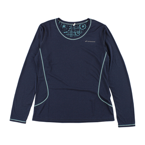 Brooks Versatile Ez Ls Chemises et T-shirts de sport pour femmes Midnight/Helium 100% authentique Modèle MSS-220491497 - Product Image 1