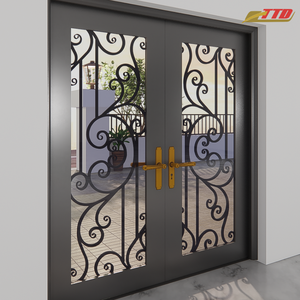 Descubra las elegantes y modernas puertas de acero para puertas de entrada de casas que combinan resistencia, belleza y durabilidad - Product Image 5