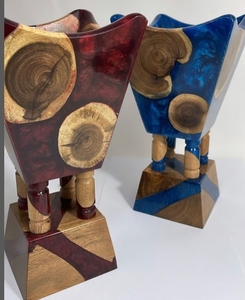 Soporte de incienso hecho a mano de lujo Difusor de aromaterapia de madera y resina Premium para uso decorativo Quemador de madera y resina bakhoor - Product Image 1