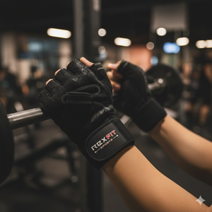 Guantes de Gimnasio de Medio Dedo de Diseño Popular Recién Llegados, Guantes con Soporte para Muñeca, Guantes de Gimnasio Transpirables Unisex para Levantamiento de Pesas - Product Image 1