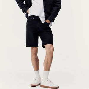 Shorts Vaqueros Bordados Lavados Estilo Urbano para Hombre, Shorts Holgados de Mezclilla Personalizados, Jorts de Mezclilla para Hombre, Novedad 2025 - Product Image 6