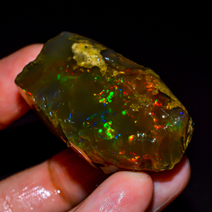 อัญมณีโอปอลหลวมธรรมชาติ, โอปอลเอธิโอเปียหยาบ, โอปอลไฟฉูดฉาด, เครื่องประดับอัญมณีโอปอล, โอปอลเอธิโอเปียนดิบ, 130.5 ct. R-254 - Product Image 2