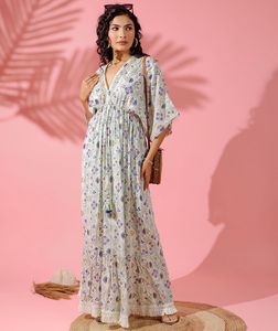 Vente chaude Robes longues décontractées Meilleure vente de la manufacture avec style doux et décoration en dentelle Caractéristique lavable - Product Image 4