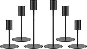 Support à bougies en métal noir moderne, artisanat indien, résistant à la chaleur, écologique, différentes hauteurs, décoration pour la maison et les événements, Pâques, Noël - Product Image 5