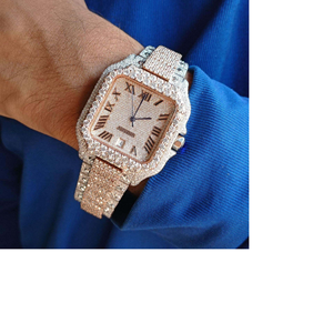 Premium <b>Mens</b> Stainless Steel Moissanite Diamond Watch Hip Hop Fashion Mechanical Glass Dial - Product Image 5