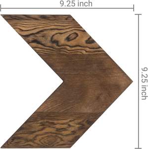 Rustique Brun Bois Flèche Décoration Murale Salon Décoratif Flèche Chevrons Lot de 3 - Product Image 4